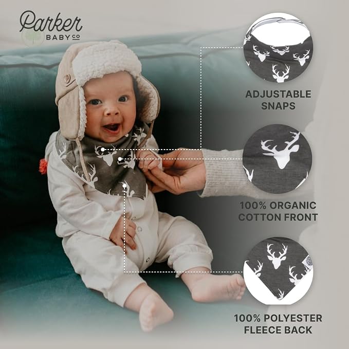 Parker Baby Bandana Drool Bibs 4 Pack Baby Bibs - Image 4