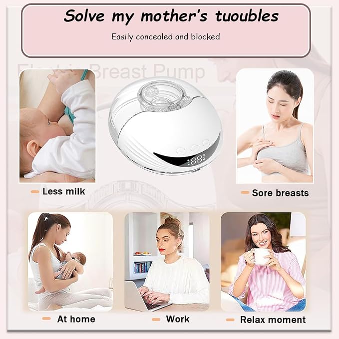 Wearable Breastfeeding Pump, 4 Modes12 Levels, Hands Free Breast Pump, Portable - Image 5