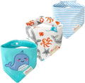 JN&LULU 3 Pack Newborn Baby Bibs Bandana Drool Bibs by JNLULU