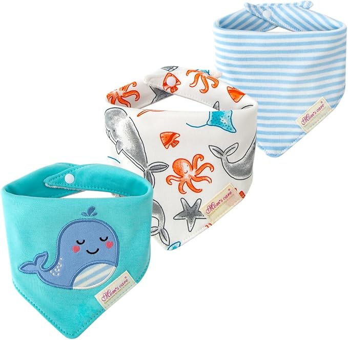 JN&LULU 3 Pack Newborn Baby Bibs Bandana Drool Bibs by JNLULU