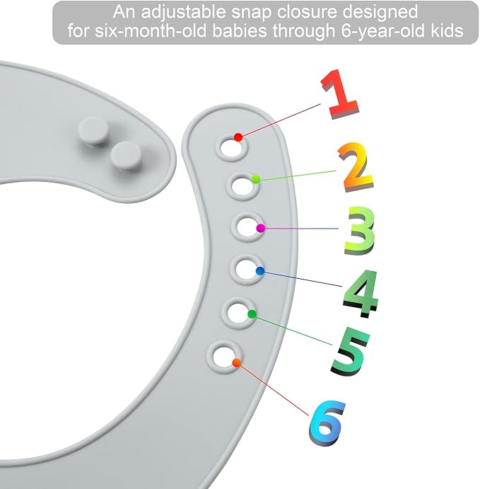 PandaEar 3 Pack Waterproof Silicone Baby Bibs| Super Thin Light Weight Feeding - Image 4