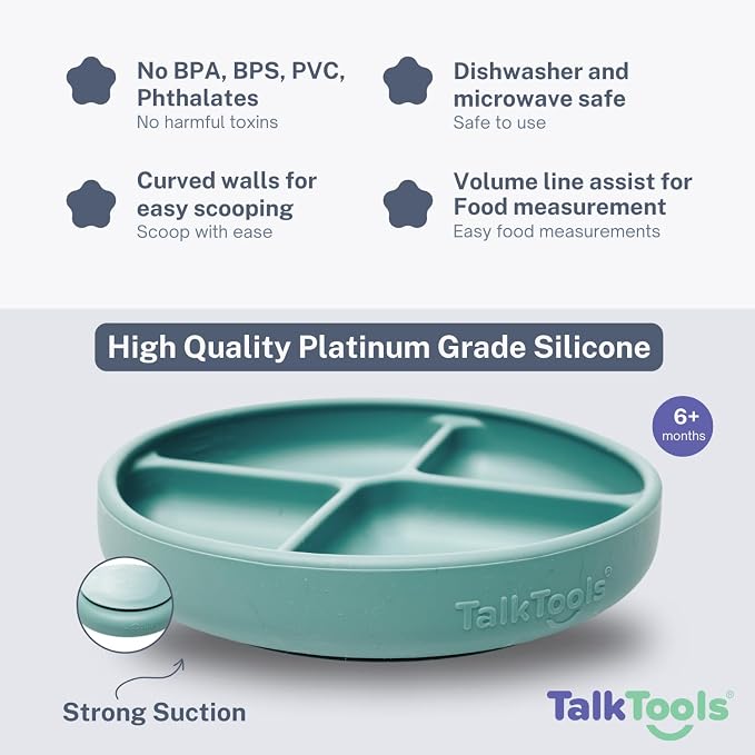 TalkTools Itsy Plate Must-Have Silicone Baby Plates - Image 2