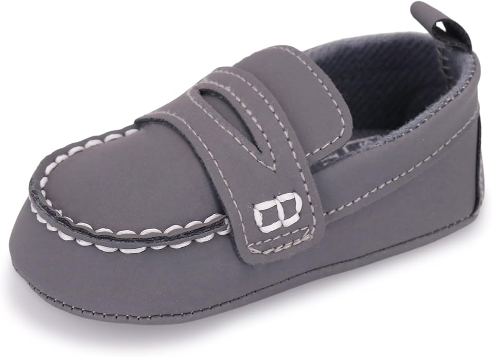 LONSOEN Baby Girls Boys Loafers Prewalker Dress Crib Shoes by LONSOEN