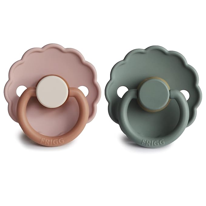 FRIGG Daisy Natural Rubber Baby Pacifier | Made in Denmark | BPA-Free 2-Pack - Image 2
