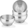 LIANYU Stainless Steel Bowls for Kids, 4 Pack Toddler Bowls 12oz, Double-walled by LIANYU