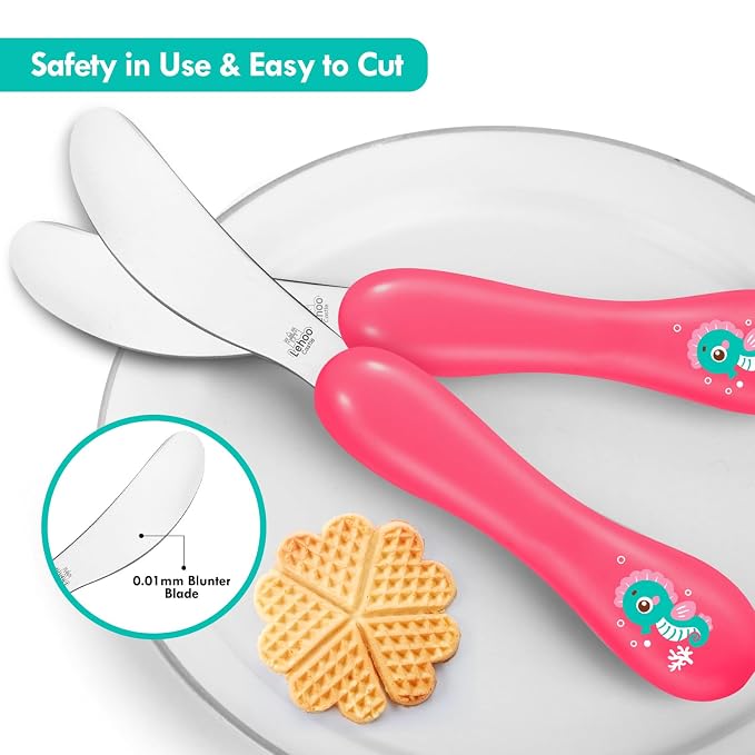 Lehoo Castle 6 Pieces Toddler Utensils, Kids Silverware - Image 3