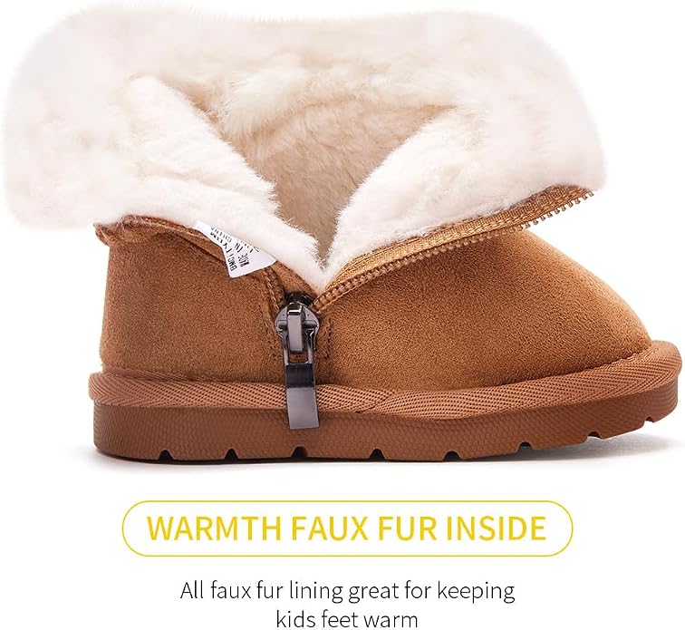 BMCiTYBM Girls Boys Snow Boots Warm Winter Fur Lined Baby Shoes - Image 3