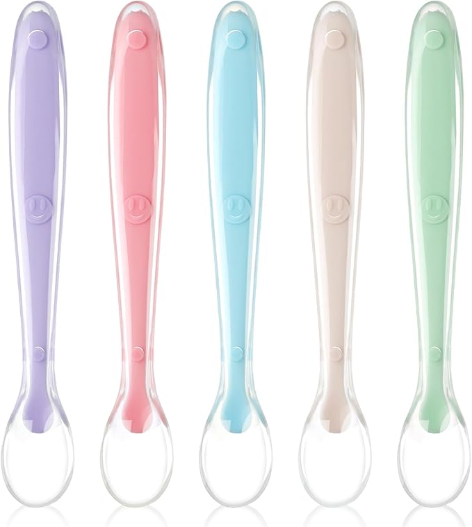 Vicloon Baby Silicone Spoons, Infants Utensils Feeding Supplies, Soft Tip BPA by Vicloon