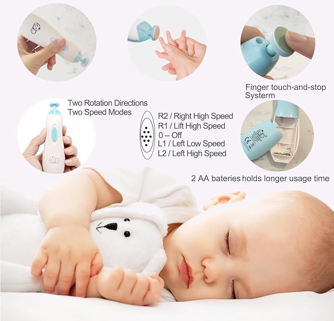 Baby Nail Trimmer 21 in 1, Usage Labeled Case & 13 Extra Replacement Tools - Image 9