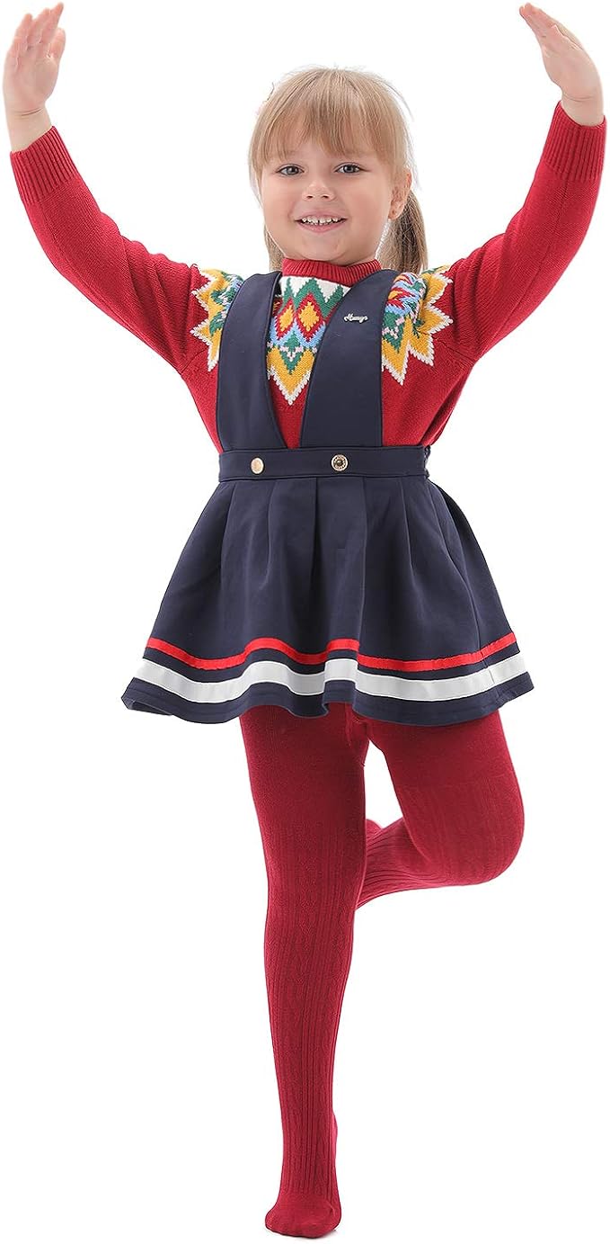 EPEIUS Baby Girl Tights Thick Cable Knit Leggings Stockings Cotton Pantyhose - Image 5