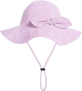 Baby Girl Sun Hat with UPF 50+ Outdoor Adjustable Beach Hat with Wide Brim by DANMY