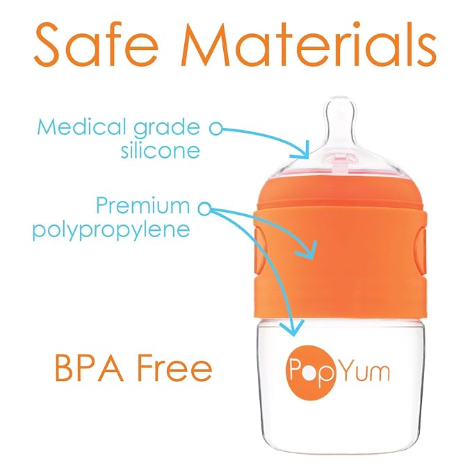 PopYum 5 oz Orange Anti-Colic Formula Making/Mixing/Dispenser Baby Bottle - Image 9