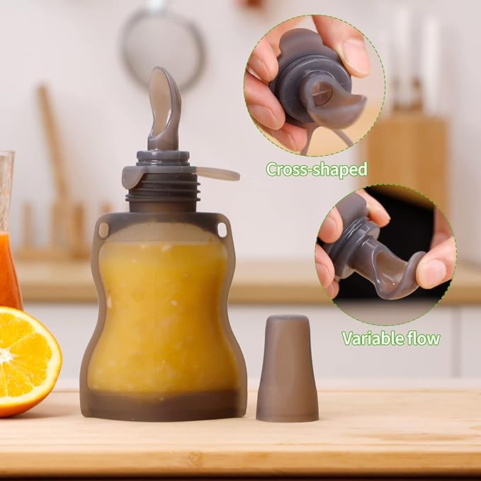Haakaa Silicone Baby Food Spoon, Squeeze Feeding Spoon - Image 2