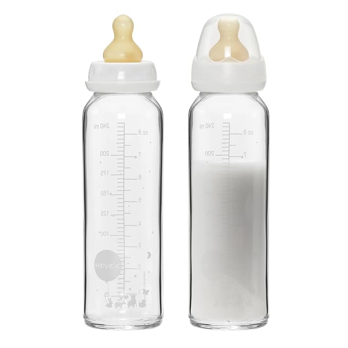 HEVEA Standard Neck Glass Baby Bottles by HEVEA