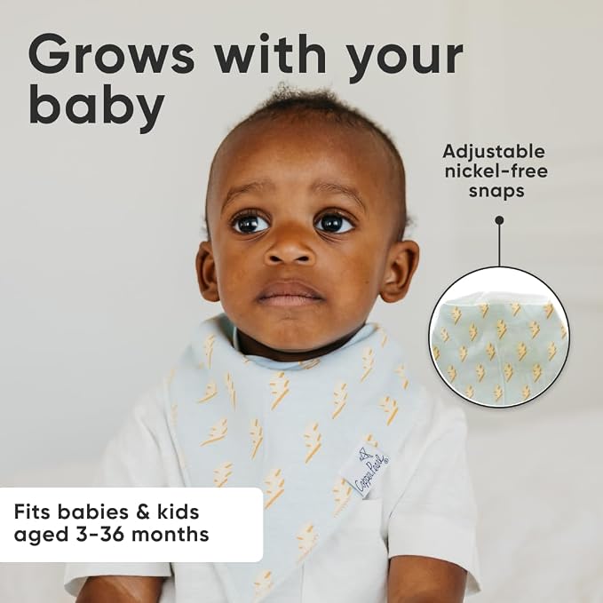 Copper Pearl 4 Pack Soft Cotton Baby Bibs - Image 5