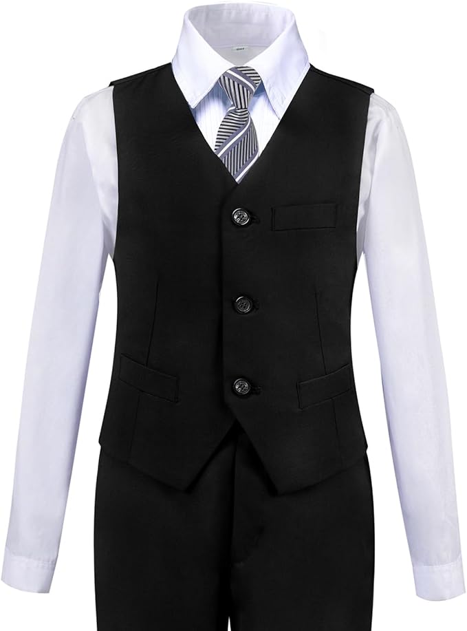 Boys Suit for Kids Tuxedo Suits for Wedding Formal Suit Set Toddler Boy Dress - Image 4