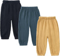 MYGBCPJS Baby Boys Girls Cotton Linen Trousers Kids Casual Ankle Pants Loose by MYGBCPJS