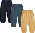 MYGBCPJS Baby Boys Girls Cotton Linen Trousers Kids Casual Ankle Pants Loose by MYGBCPJS