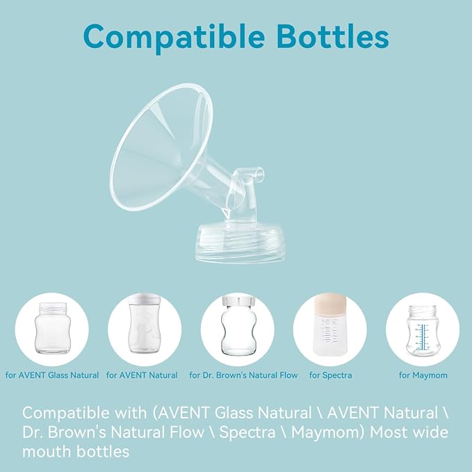 Breast Pump Accessories Kit - 21mm Flange Set Compatible - Image 3