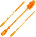 12.5" Silicone Bottle Brush & Straw Cleaner Brush Set | Water Bottle Cleaner by Kitchiny