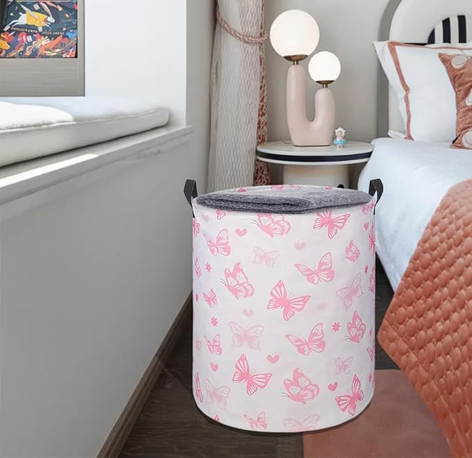 Round Laundry Hamper Storage Basket Laundry Organizer Hamper Storage Bins - Image 3