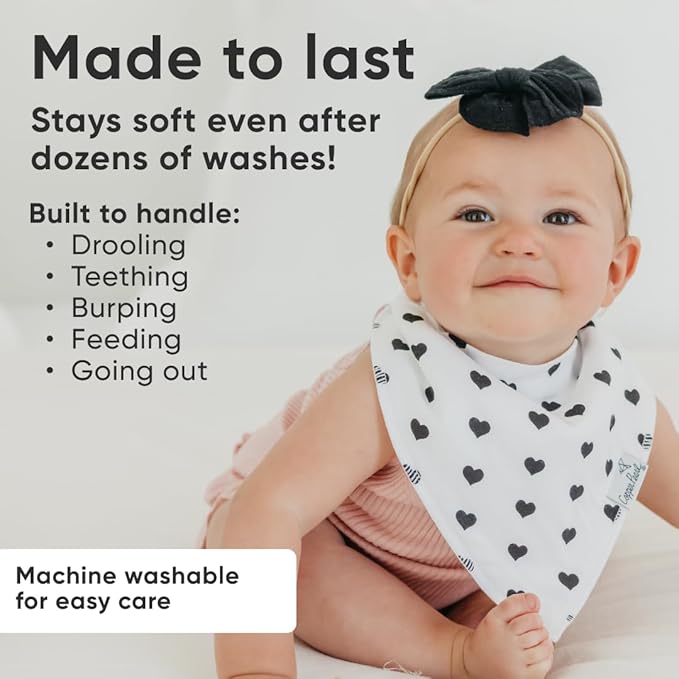 Copper Pearl 4 Pack Soft Cotton Baby Bibs - Image 5