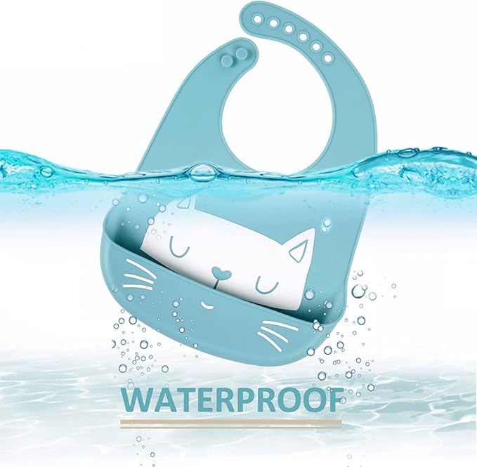Baby Silicone Feeding Bibs - Image 2