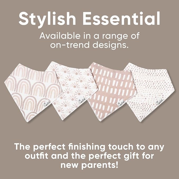 Copper Pearl 4 Pack Soft Cotton Baby Bibs - Image 7