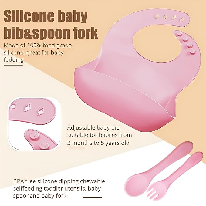 Silicone Baby Feeding Set, Miicasa Baby Led Weaning Supplies Kit - Image 3