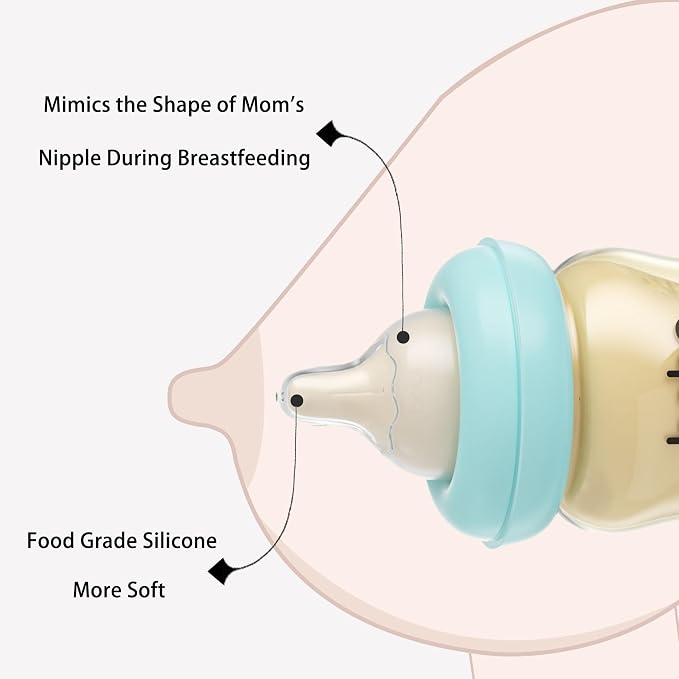 YOHKOH PPSU Baby Bottle Wide Neck, Newborn Anti-Colic Baby Bottle - Image 3
