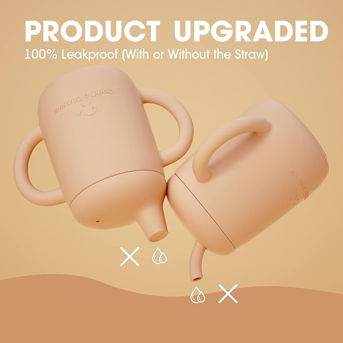 Cuddle Campus Sippy Cups 7OZ, Baby Cups, Shatterproof Silicone Straw Cup - Image 3