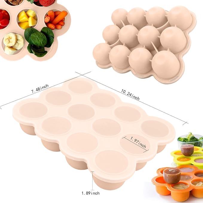 Samuelworld Baby Food Storage Container, 12 Portions x 2.5oz - Image 3