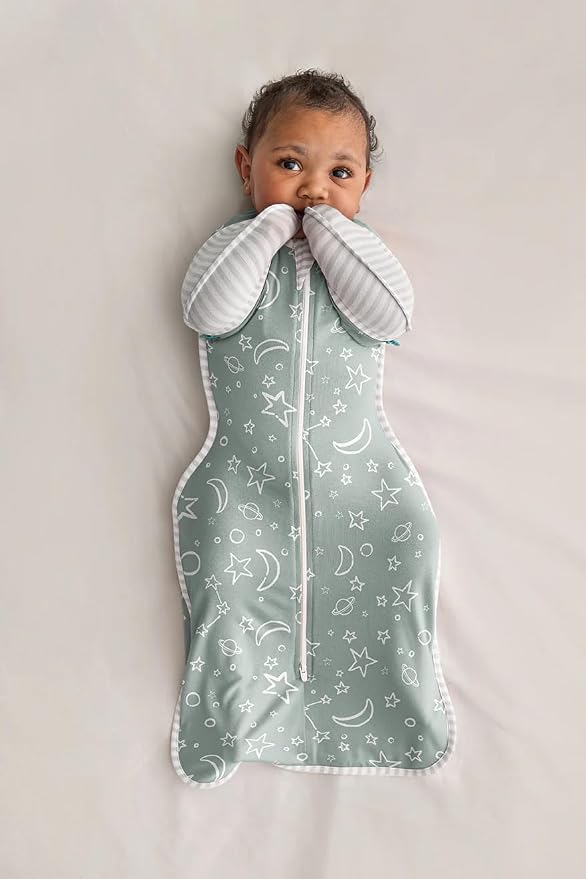 Love to Dream Swaddle Up Transition Bag Viscose Bamboo, 1.0 TOG, Olive Stars & - Image 3