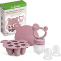 Silicone Baby Fruit Food Feeder & Mini Freezer Nibble Tray, Breastmilk Popsicle by JEXFUN