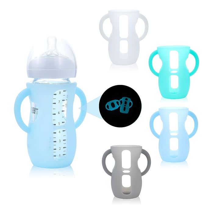 4-Pack Silicone Sleeves for Philips Avent Glass Bottles, BPA-Free by Unknown