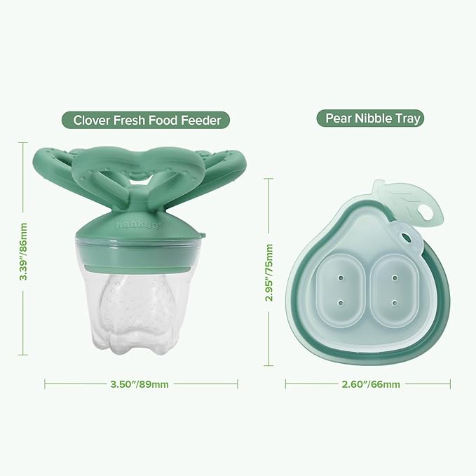 Haakaa Clover Baby Fruit Feeder Teether & Mini Freezer Nibble Tray – BPA-Free - Image 7