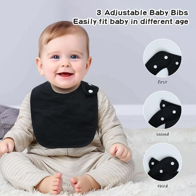 8 Pack Baby Bibs Unisex Adjustable - Image 5