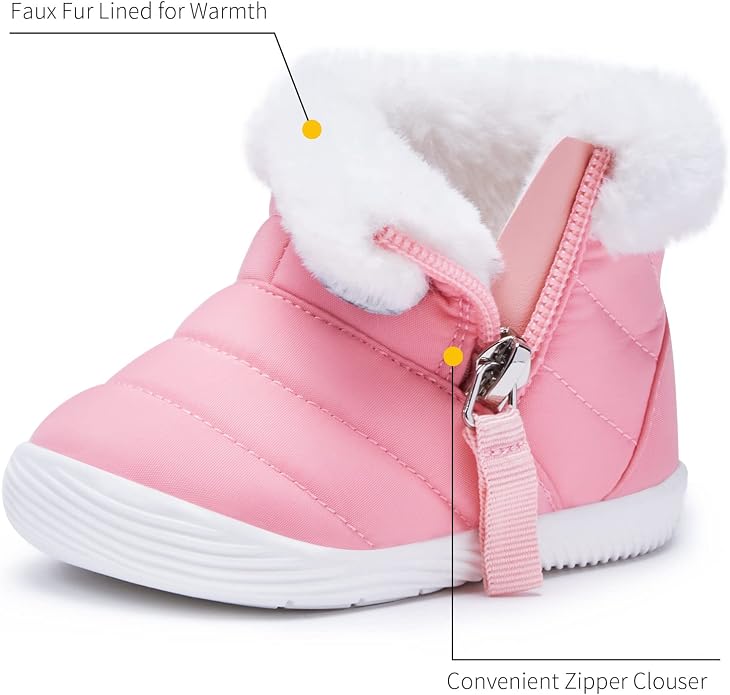 BMCiTYBM Baby Boy Girl Snow Boots Waterproof Winter Warm Booties Nonslip - Image 3