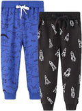 LOKTARC 2 Pack Boys Drawstring Sweatpants Cute Pattern Cotton Sport Jogger Pants by LOKTARC