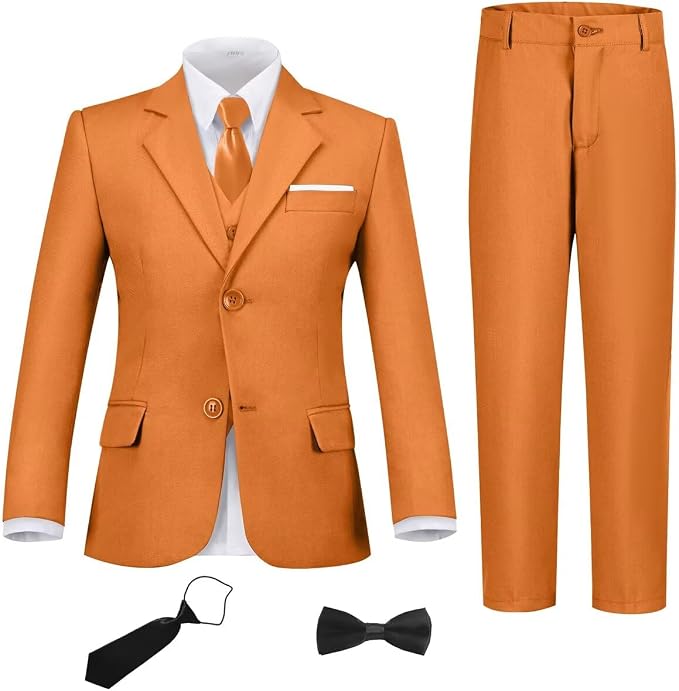 Boys Suit Set Slim Fit Kids Formal Suits Toddler Tuxedo Wedding Prom Classic by FxzpiodiMENSSUITS