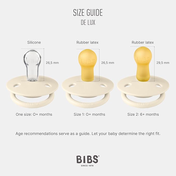BIBS Pacifiers - De Lux Collection | BPA-Free Round Nipple | Silicone | Made in - Image 2