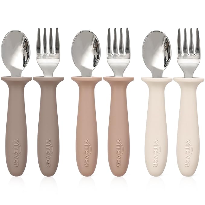 6 Pieces Toddler Utensils, Children Silverware Set by VITEVER