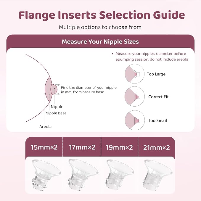 Flange Sizing Kit 3 in 1 with 8PCS Flange Inserts 15/17/19/21mm, Silicone - Image 6