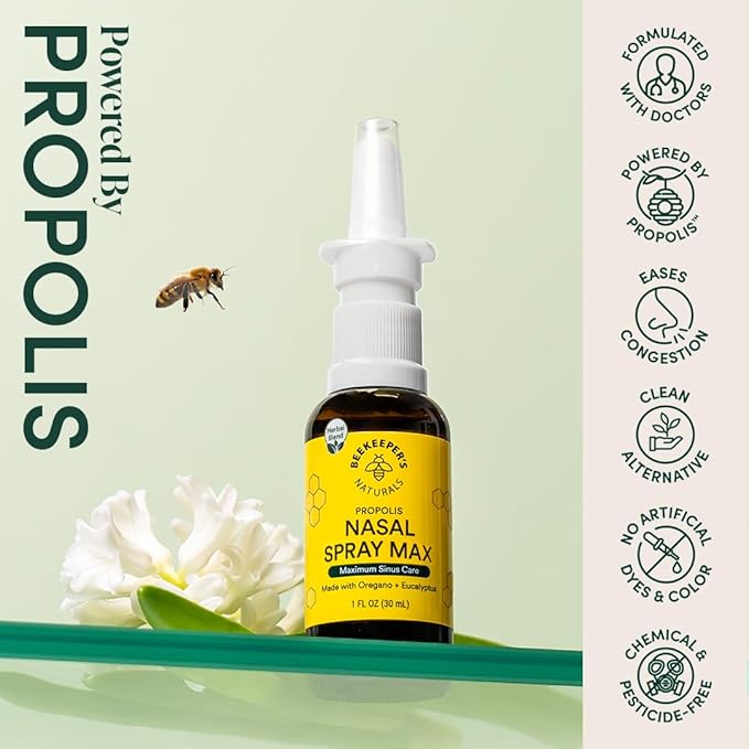 Beekeeper's Naturals Propolis Nasal Rinse Spray Max, Relief - Image 4