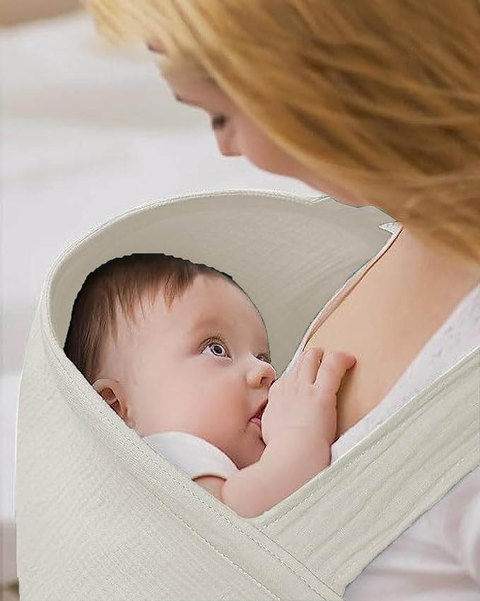 Muslin Nursing Cover for Breastfeeding, Breathable 100% Cotton Privacy Nursing - Image 4