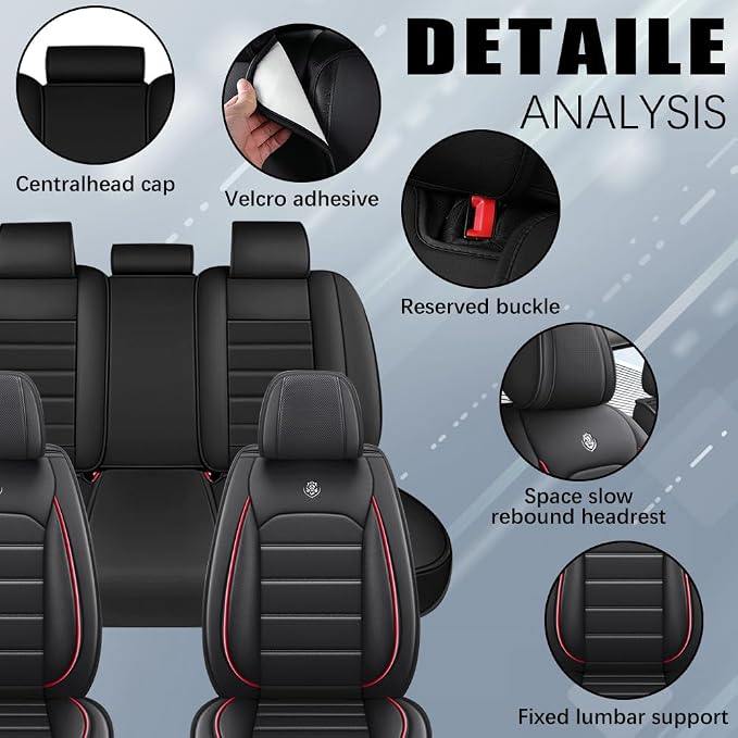 Leather Seat Cover for Ford Edge 2010-2026, Waterproof Soft Seat Covers - Image 4