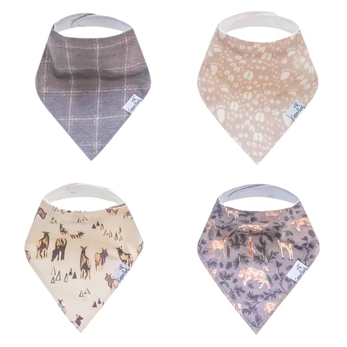 Copper Pearl 4 Pack Soft Cotton Baby Bibs by CopperPearl