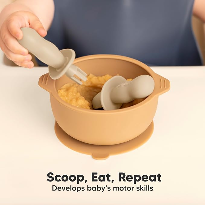 KeaBabies 4-Pack Silicone Baby Spoons and Forks Set - Image 8