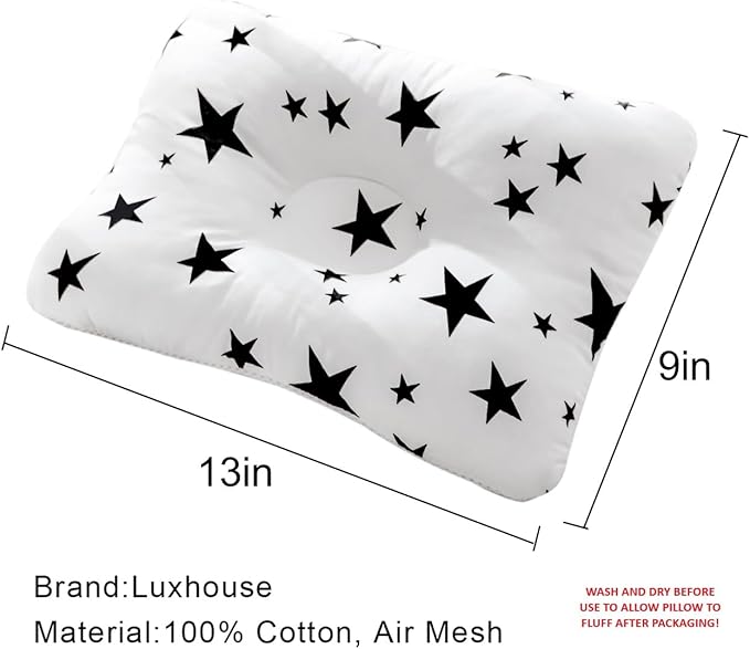 Unisex Pillow 13x9x2, Hypoallergenic Airmesh Breathable Cool 100% Cotton - Image 6