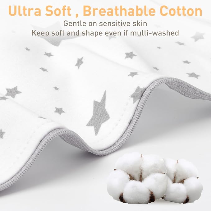 Premium Soft Cotton Swaddle Blanket Sleep Sack Arms Up Design 2 Packs 3-6 Months - Image 4
